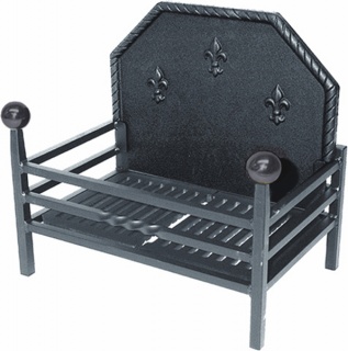 Fire Baskets With Black Knobs & Back